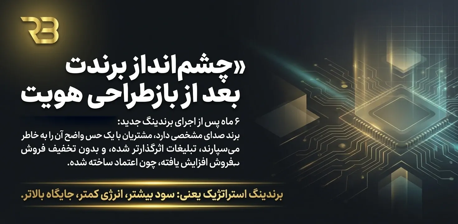 نتیجه پس از بازطراحی هویت برند - آژانس دیجیتال مارکتینگ رویال برند